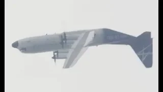 LM-100J Super Hercules Goes Inverted at Farnborough 2018