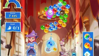 Bubble Witch 2 Saga Level 2181 with no booster & 2 bubbles left