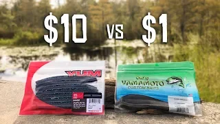 CHEAP vs EXPENSIVE Senko Fishing CHALLENGE!!! (Walmart)