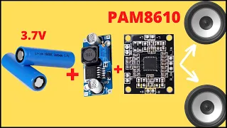 Pam8610 Amplifier Board Run On 3.7V battery