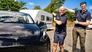 Tesla Y med 1500 kg campingvogn, kan man det??