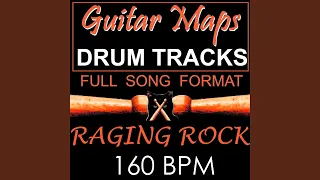 Raging Rock Drum Track 160 BPM Instrumental Drum Beat for Bass Guitar