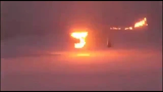 Russian jet breaks up into fireball in landing  Tu-22M3