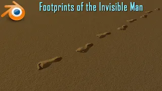 Blender tutorial - How to make Footprints in the Sand - 206