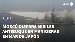 Rusia dispara misiles antibuque en maniobras en mar de Japón | AFP