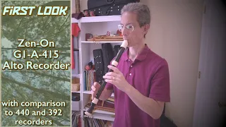 First Look: Zen-on Plastic Alto Recorder 415Hz