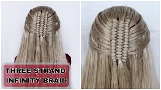 Dutch Braid | THREE STRAND INFINITY BRAID by Another Braid