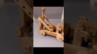 Trebuchet (Catapult) - Mechanical Wooden Toy - Woodworking DIY