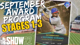 Guide to September Monthly Award Program STAGES 1-3 Alfonso Soriano | MLB THE SHOW 22|NO MONEY SPENT