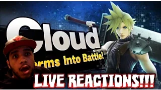CLOUD STRIFE IN SMASH 4 LIVE REACTIONS!!! - Nintendo Direct