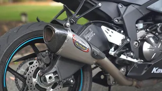 Exhaust sound. 2019 Kawasaki ZX-6R with 5100miles ZX-6R ALPHA T STAINLESS 3/4 EXHAUST