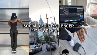DAY IN THE LIFE OF AN INFLUENCER VLOG: taking IG pics, filming, brand deals, + opening free products