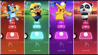 Tiles hop: Squid game vs Black pink vs Pikachu vs Talking Tom