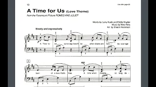 Intermediate Piano: A Time For Us (arr. by Sharon Aaronson)