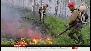 Weather Events 2019 - Floods & huge wildfires army called in (4) (Russia) BBC News -1st August 2019