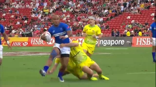 (HD) Singapore 7s | Australia v Samoa | Pool C | Full Match Highlights | Rugby Sevens