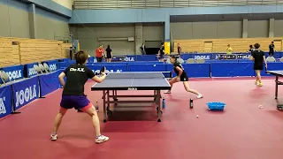 USA's Lily Zhang training 2-2 Forehand Footwork with Chinese National Team 💯