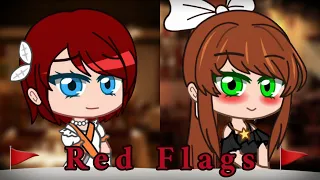 💚Monika x Elise❤️ - “Why are you blinking so much?” Red Flags Meme 🚩(DDLC x Sonic x TMF GC Skit)