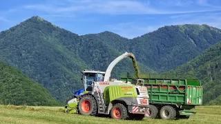 Claas Jaguar 940, Case IH, New Holland, JCB, John Deere, Krone and Pöttinger uphill grass forage