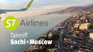 TAKEOFF | S7 Airlines | Airbus A321-211 | Sochi AER ✈ Moscow DME / Взлёт из Сочи в Москву на S7