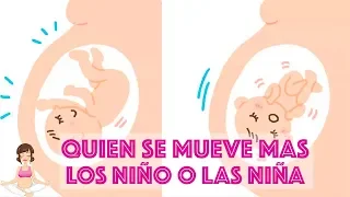 Quién se mueve más en la PANZA las niñas o los niños | 2019