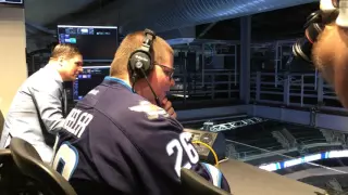 Me pressing the MTS Centre/Winnipeg Jets goal horn button 6/21/16