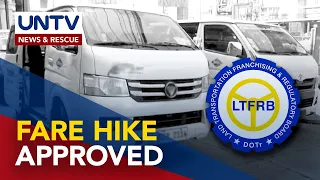 LTFRB approves petition for UV Express fare hike