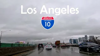 Rainy Day: Driving to Beverly Hills on Interstate 10 West Freeway | LA Exploration & Rodeo Drive