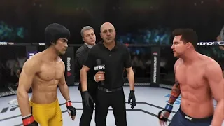 Bruce Lee vs. Lionel Messi (EA sports UFC 3) - CPU vs. CPU - Crazy UFC 👊🤪