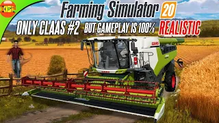 Only Claas FS20 #2 - Realistic Gameplay, Wheat Harvest | Farming Simulator 20 Timelapse