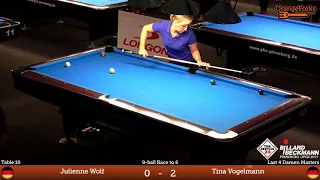 Julienne Wolf v Tina Vogelmann | Semifinal | TOR SERVICE 24 / BILLARD BECKMANN | Pinneberg Open 2017