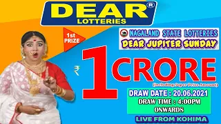 LOTTERY SAMBAD DEAR DAY 4:00PM 20.06.2021 NAGALAND LOTTERY LIVE DEAR LOTTERY LIVE LOTTERY SAMBAD