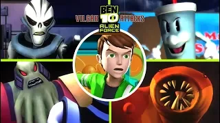 Ben 10 Alien Force: Vilgax Attacks All Bosses | Boss Fights  (X360, PS2, PSP, Wii)