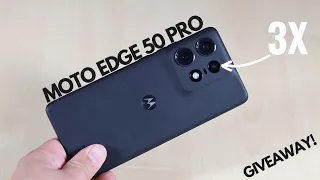 Motorola Edge 50 Pro Unboxing & First Look 🔥 Giveaway - 144Hz Curved Display 📱, 125W🔋@ ₹27,999 !