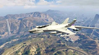 Grand Theft Auto V - FLYING BOEING 747 AND FALLING DOWN!!!