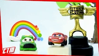 "PISTON CUP RACE" Lightning McQueen vs Chick Hicks PLAY*DOH Stop Motion Animation Disney/Pixar