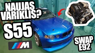 Bmw e92 M3 variklis S55, e46 3.0 variklio keitimas