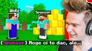 SPONSOR TROLL na WIDZU 🤑🤑🤑 | Minecraft Extreme