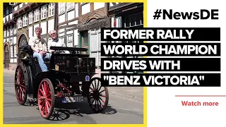 Former rally world champion drives with "Benz Victoria"