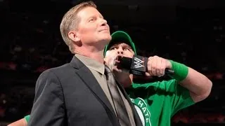 John Laurinaitis will be terminated if he loses to John Cena: Raw, May 14, 2012