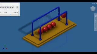 Newton's Cradle with Autodesk inventor