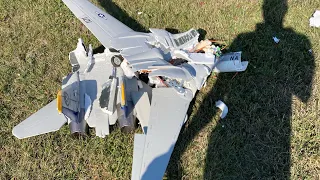 Freewing F-14 80mm crash