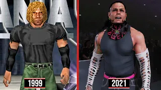 Jeff Hardy Evolution in WWE Games!