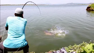 Big Rohu Fishing|We Used To 5 Number Hook|Rohu FISHING|We Used Rice Bran Powder 2 Catch Those fishes