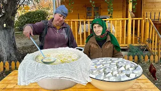 We Prepared Village Cheese from Fresh Milk! Grandmother Prepared a Delicious Lunch