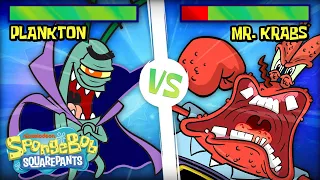 Plankton and Mr. Krabs Face Off in Battle! | 🥊 SpongeBob SquareOff