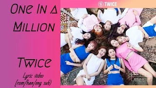 One In A Million - Twice [Han/Rom/Eng sub] Color Coded Lyrics