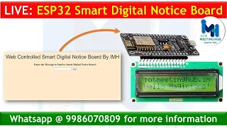 ESP32 Smart Digital Notice Board using I2C LCD and Async Webserver #ElecrowMaker