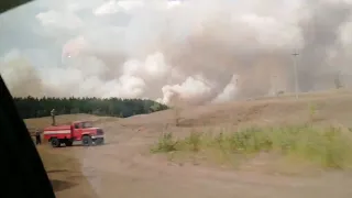 Пожар в заповеднике Бузулукский  Бор . На обратной дороге  в Самару с фест. Борская Крепость .