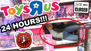 HIDING OVERNIGHT IN TOYS R US!! ⏰  24 HOUR FORT CHALLENGE 😮